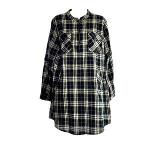 L&B Lucky & Blessed Black & White Plaid Dress in Size M - NWOT